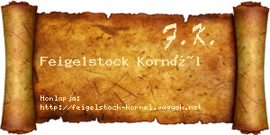 Feigelstock Kornél névjegykártya